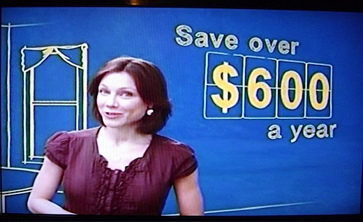 A screenshot of a 2009 Walmart television ad.