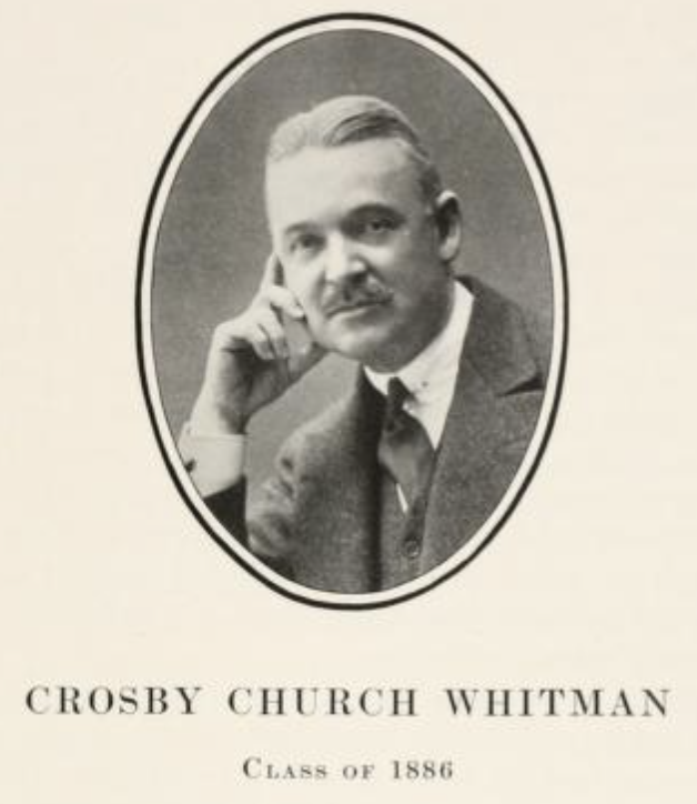 Head shot of Dr. Crosby Church Whitman, 1864-1916.